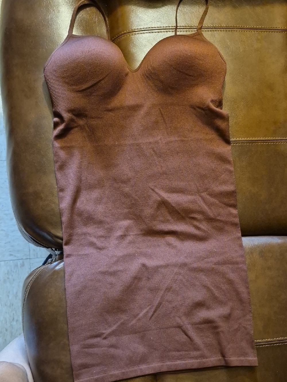 Bozzolo Brown Seamless Shaping Slip Dress - Picture 3 of 3